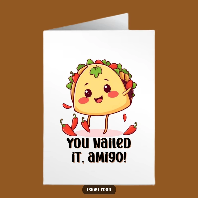 Free Printable Taco Juggling Congrats Card: Funny Downloadable for Spicy Achievements
