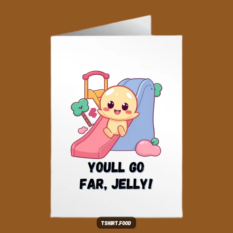 Free Printable Wobbly Jelly Slide Congrats Card - Downloadable Celebration Gift