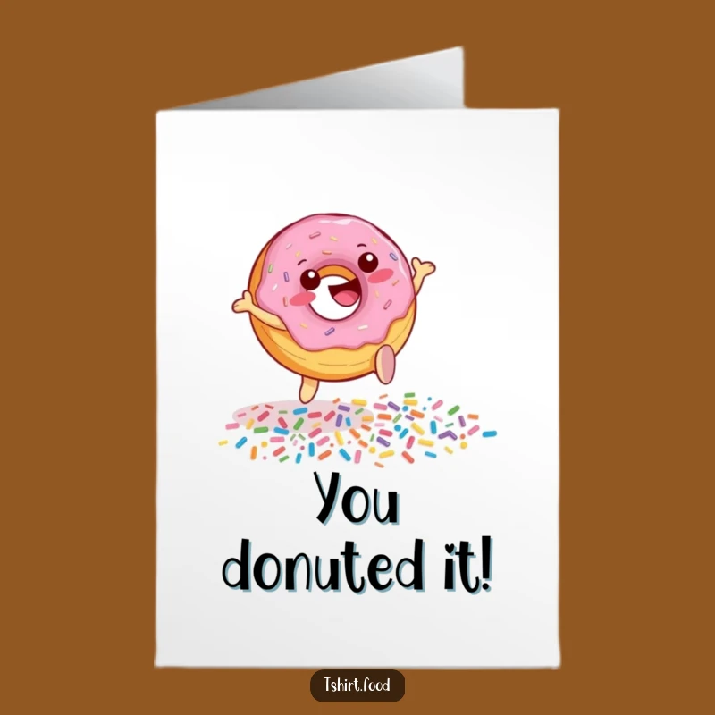 Free Printable Donut Congrats Card: Sprinkly Celebration DIY Downloadable Gift