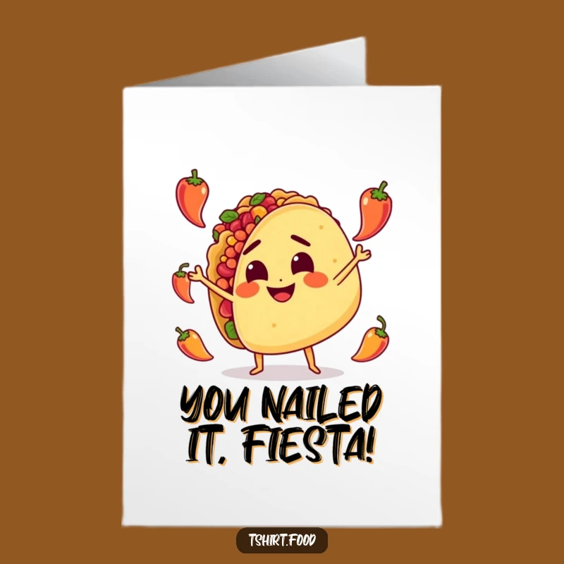 Free Printable Congrats Card: Taco Juggling Peppers! Hilarious Success - Instant Download!