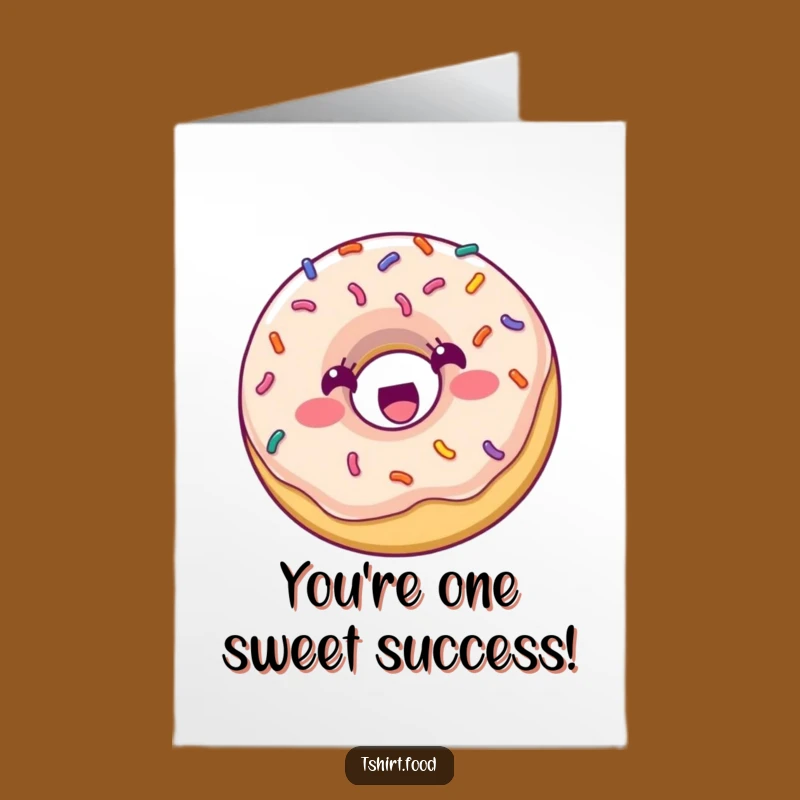 Free Printable Congrats Card: Bouncing Donut Joy! Hilarious Success - Instant Download!