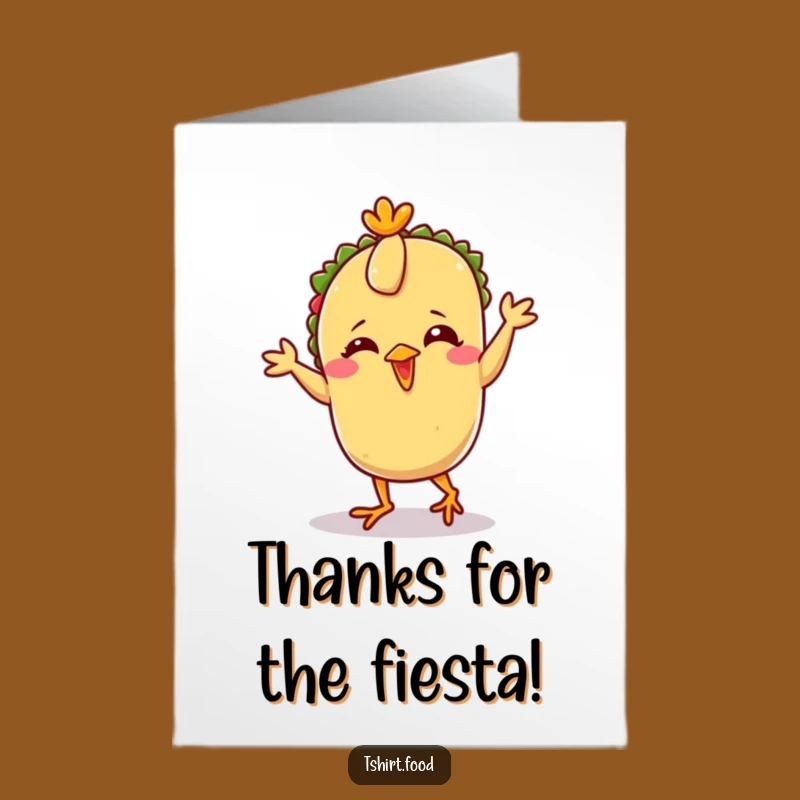 Free Printable Funny Taco Chicken Dance Thank You Card - Downloadable Appreciation Gift
