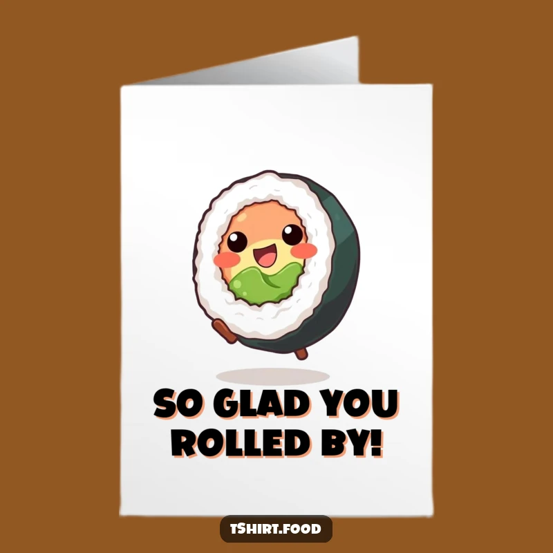 Free Printable Sushi Thank You Card: Cartwheeling Gratitude Downloadable Gift