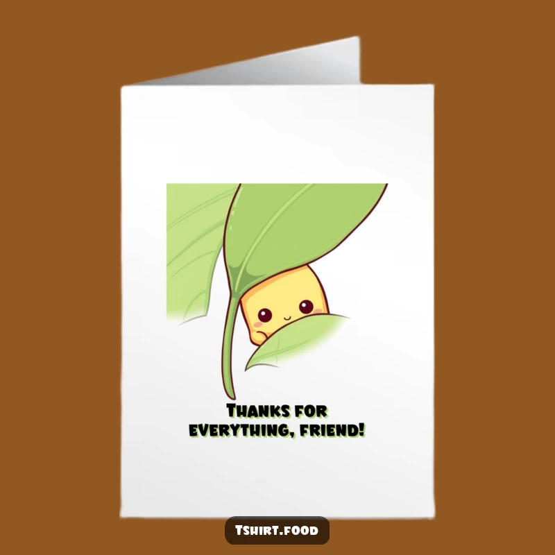 Free Printable Thank You Card: Shy Banana's Thanks, Downloadable Greeting for Your Kind Friend