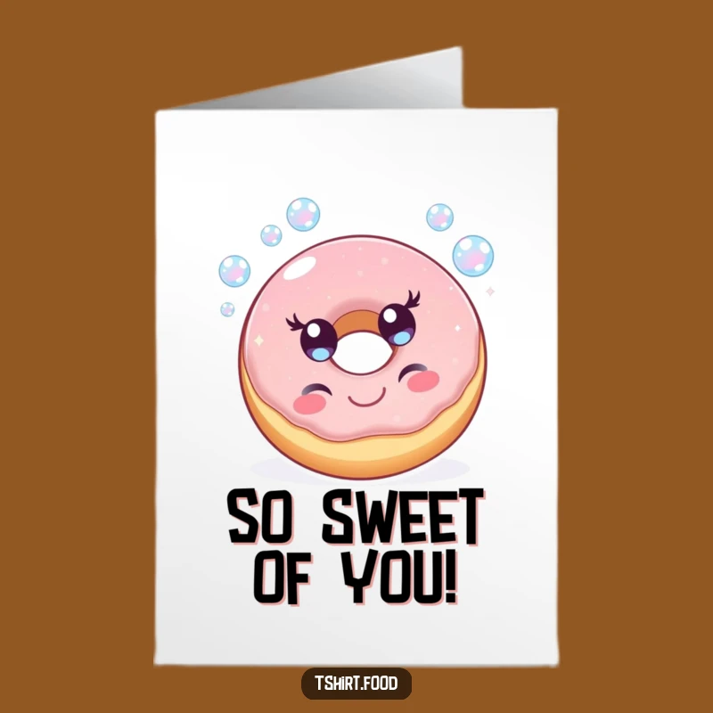 Free Printable Donut Thank You Card - Funny Downloadable Bubble Gratitude