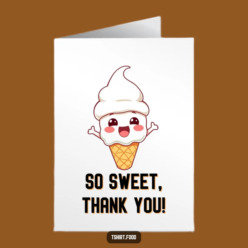 Free Printable Thank You Card: Happy Ice Cream, Cone Hat Thanks, Funny Downloadable Gift