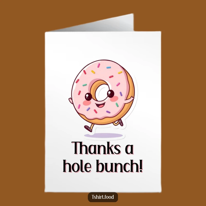Funny Free Printable Thank You Card: Hopping Donut - Cute Downloadable Gift!