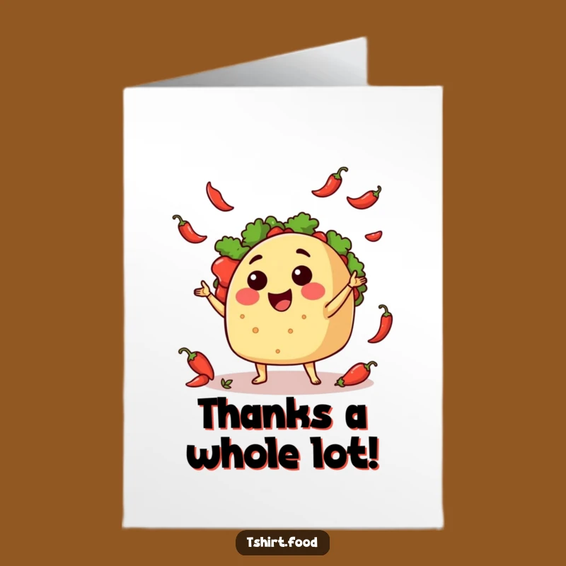 Free Printable Taco Thank You Card: Juggling Gratitude Downloadable Gift
