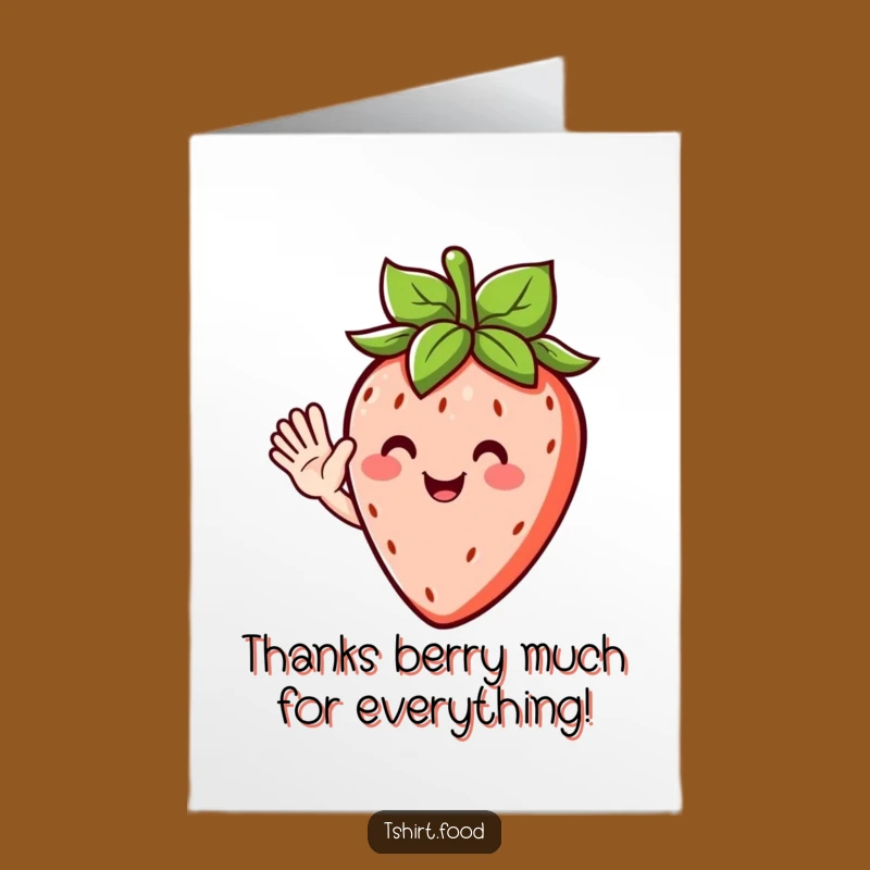 Free Printable Strawberry Thank You Card: Sweet Downloadable Gift for Saying Thanks