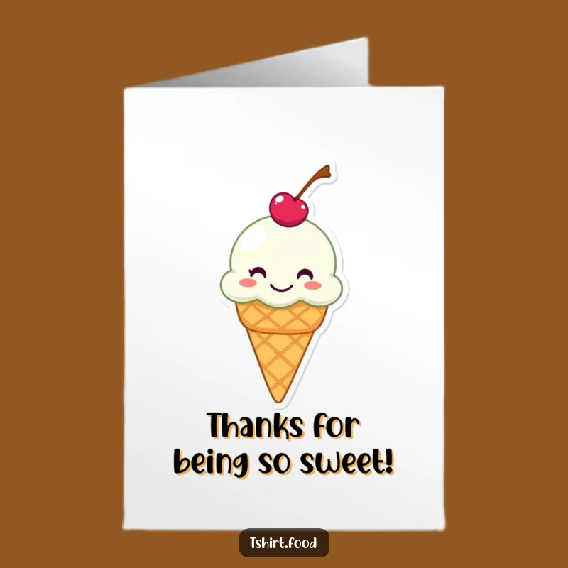 Funny Free Printable Thank You Card: Sliding Ice Cream - Sweet Downloadable Gift!