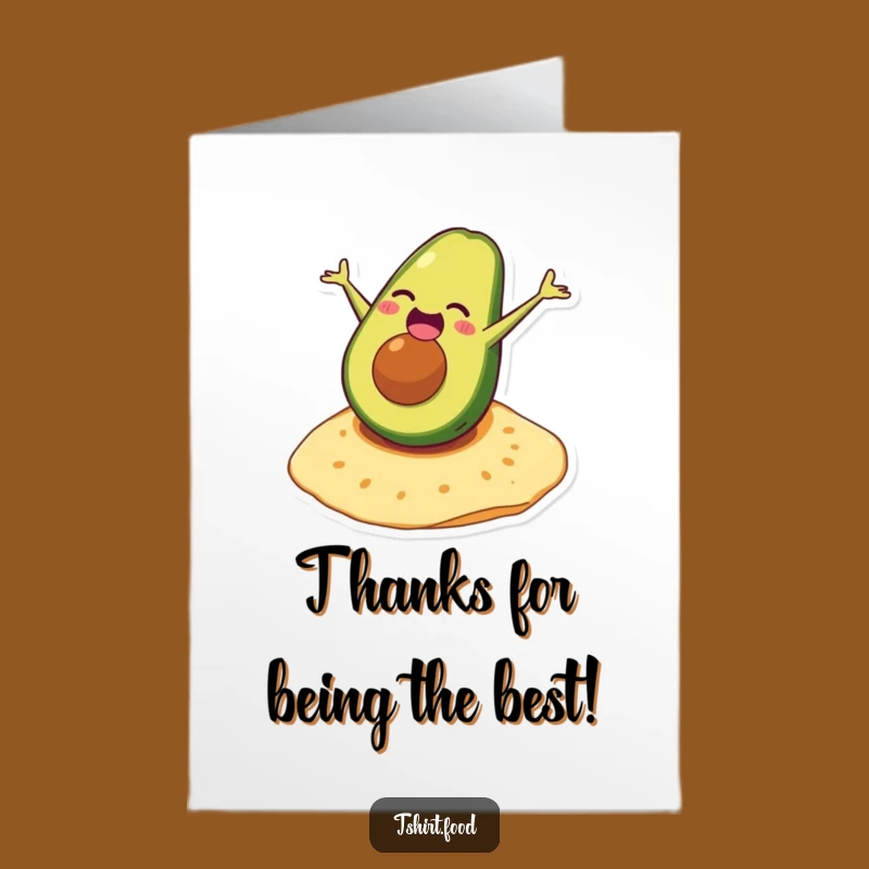 Free Printable Thank You Card: Avocado Somie, Tortilla Thanks, Downloadable Gift