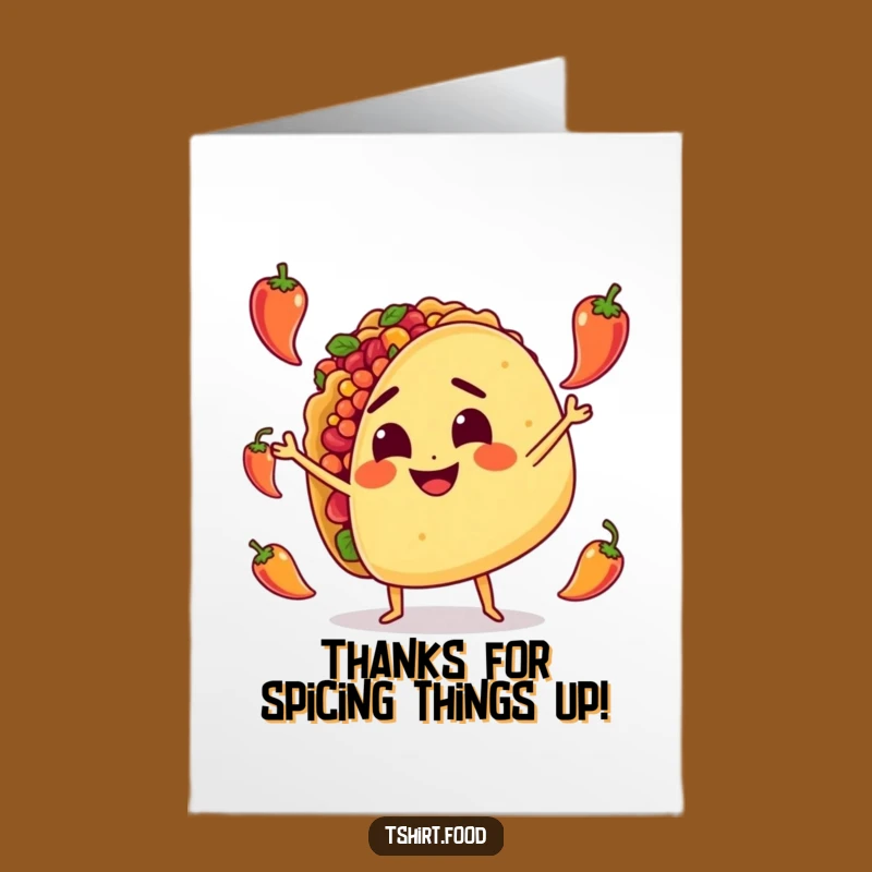 Free Printable Thank You Card: Juggling Taco Thanks - Hilarious Foodie Gratitude - Print Now!