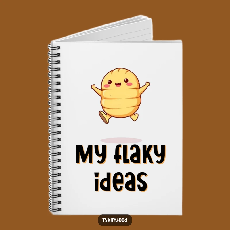 Funny Croissant Leap Notebook - Jot Down Delicious Ideas, Pastry Diary Gift!