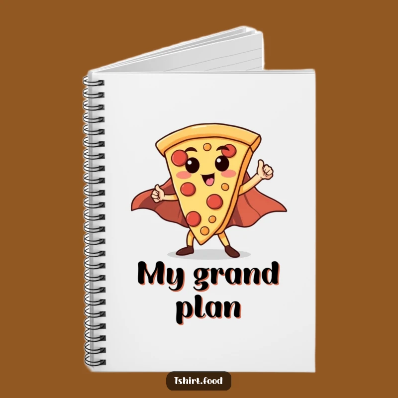 Funny Hero Pizza Slice Notebook: Jot Down Ideas with Delicious Bravery