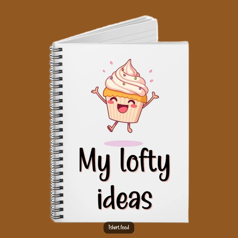 Funny Leaping Cupcake Notebook - Jot Down Sweet Ideas, Perfect Funny Gift