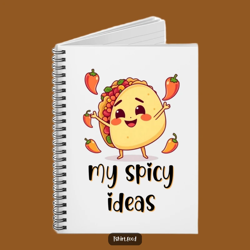Funny Taco Juggling Notebook: Spicy Character, Humorous Journal for Food Lovers