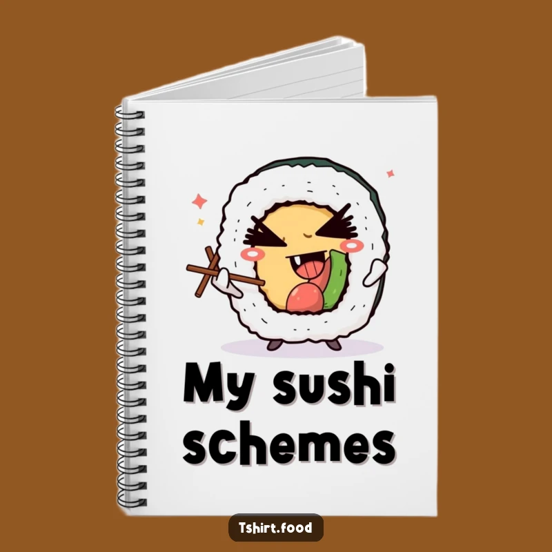 Funny Winking Sushi Notebook - Journaling & Mischievous Foodie Gift