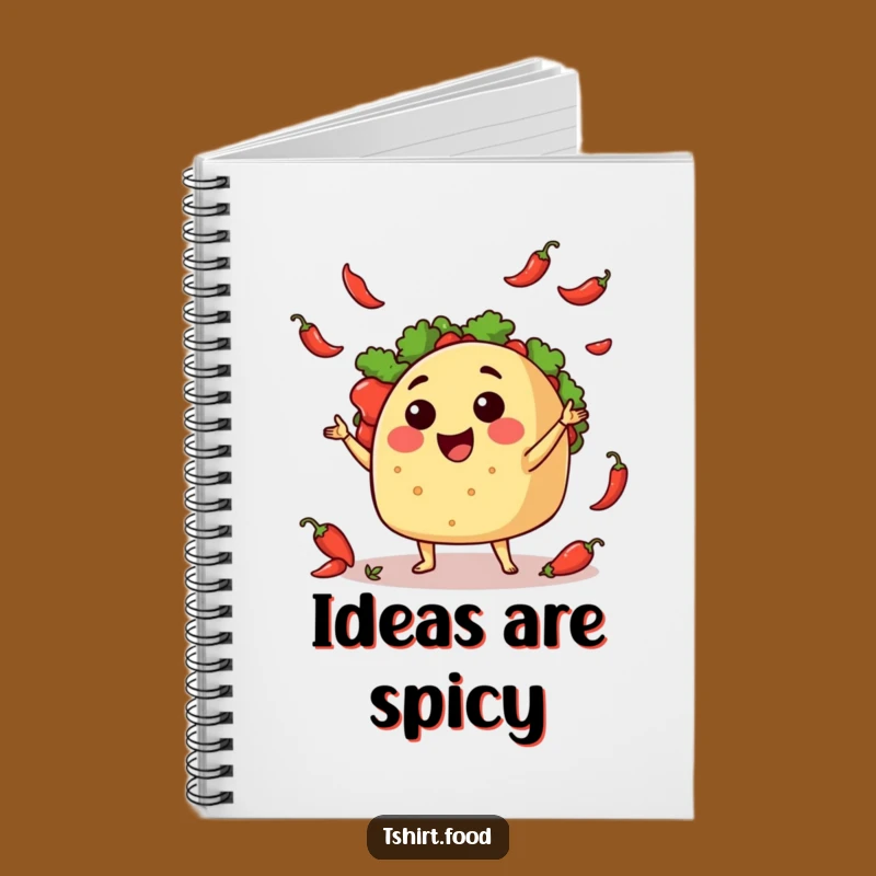 Funny Taco Juggling Peppers Notebook: Jot Down Ideas with Foodie Humor