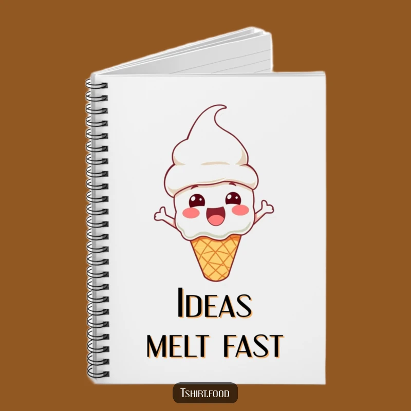 Funny Ice Cream Notebook: Cone Hat Journal - Write Cool Ideas!