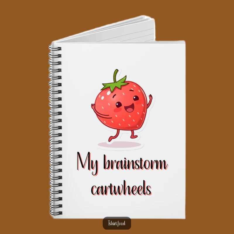 Funny Strawberry Cartwheel Notebook: Jot Down Ideas with Fruity Fun