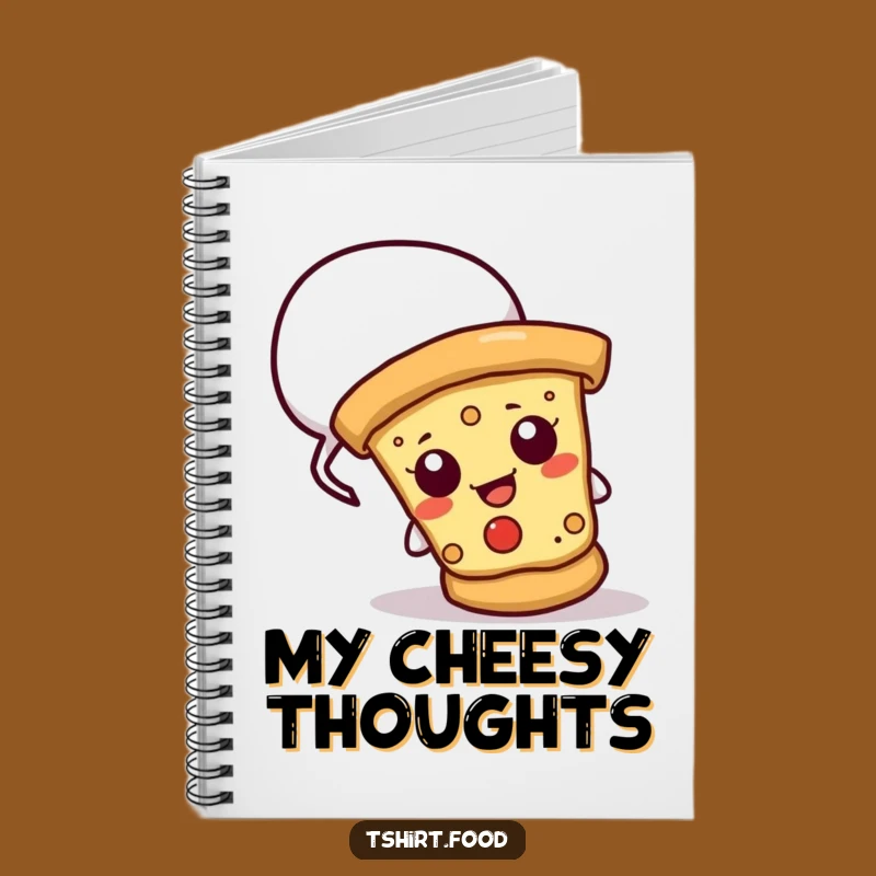 Funny Cheesy Pizza Slice Notebook - Hilarious Journal for Foodie Thoughts