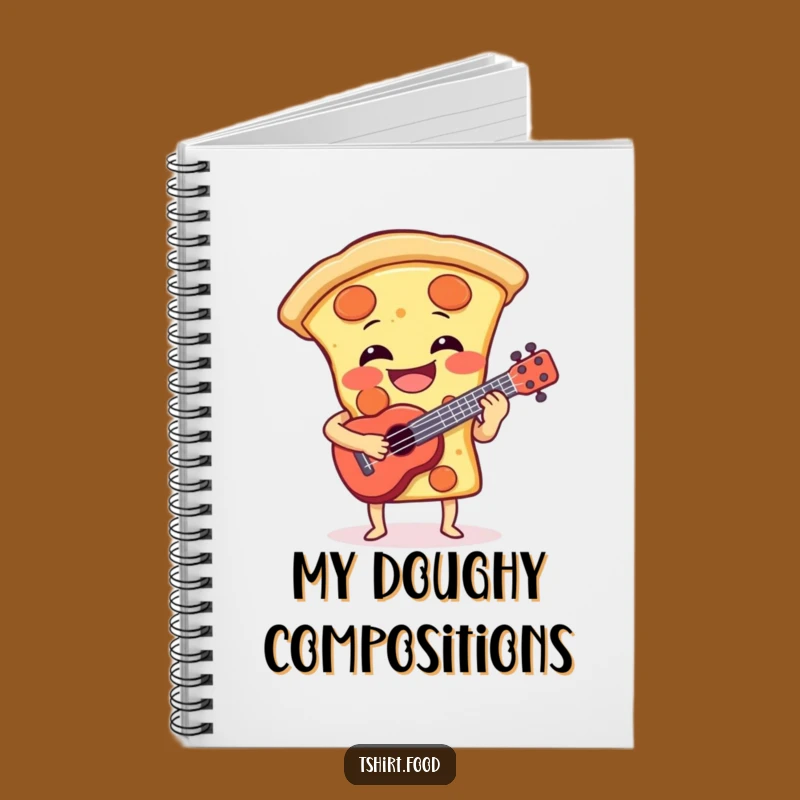 Funny Pizza Ukulele Notebook - Jot Down Ideas with Musical Pizza Fun!