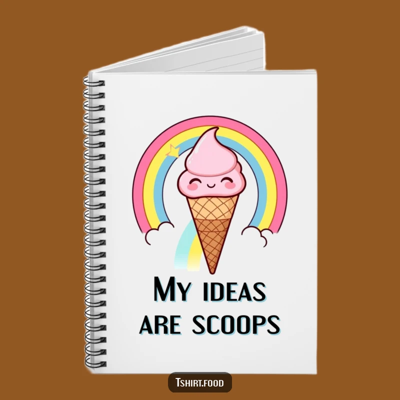 Funny Ice Cream Rainbow Notebook: Winking Cone Journal - Hilarious Sweet Notes!