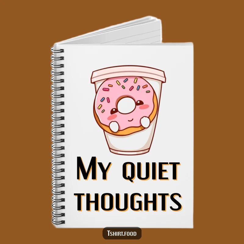 Funny Shy Donut Notebook - Jot Down Sweet Thoughts, Perfect Funny Gift