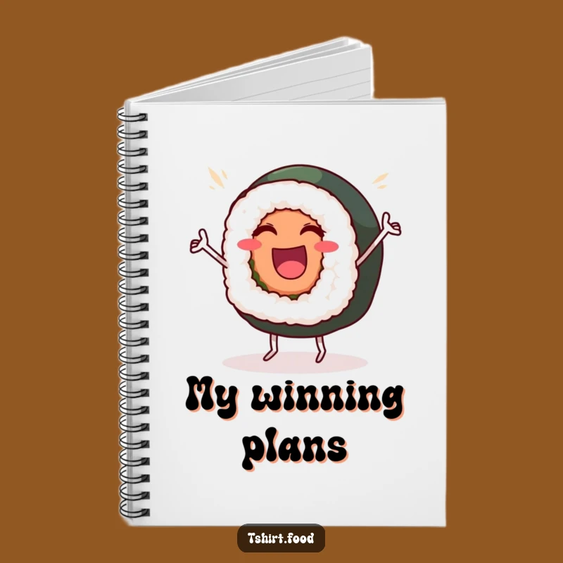 Funny Sushi Ideas Notebook: Dancing Roll, Journal for Foodie Notes, Funny Gift