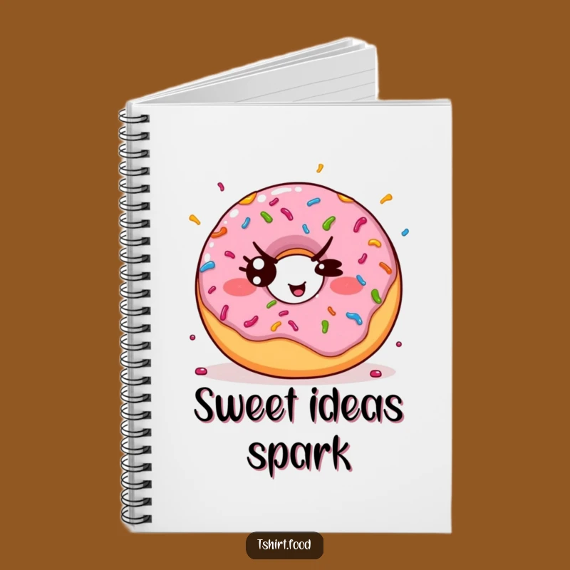 Funny Kawaii Donut Wink Notebook: Jot Down Sweet Ideas