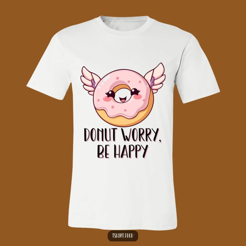 Funny Donut T-Shirt: Flying Donut with Wings, Great Humorous Gift