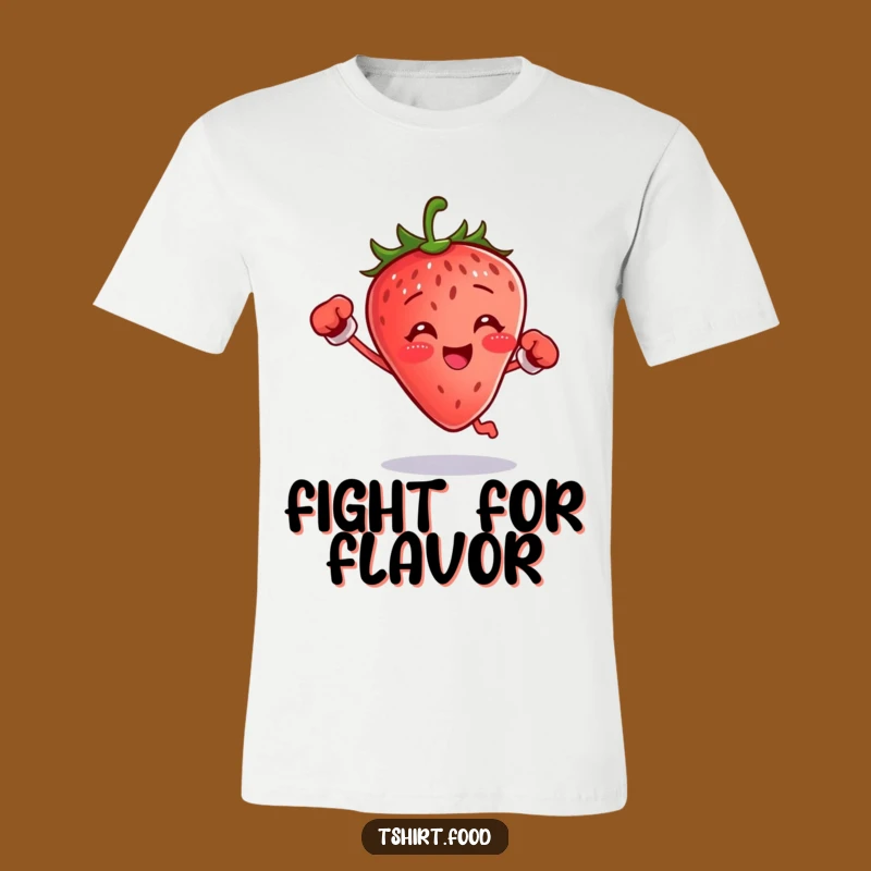 Funny Boxing Strawberry T-Shirt: Jumping Fighter Tee, Energetic Gift