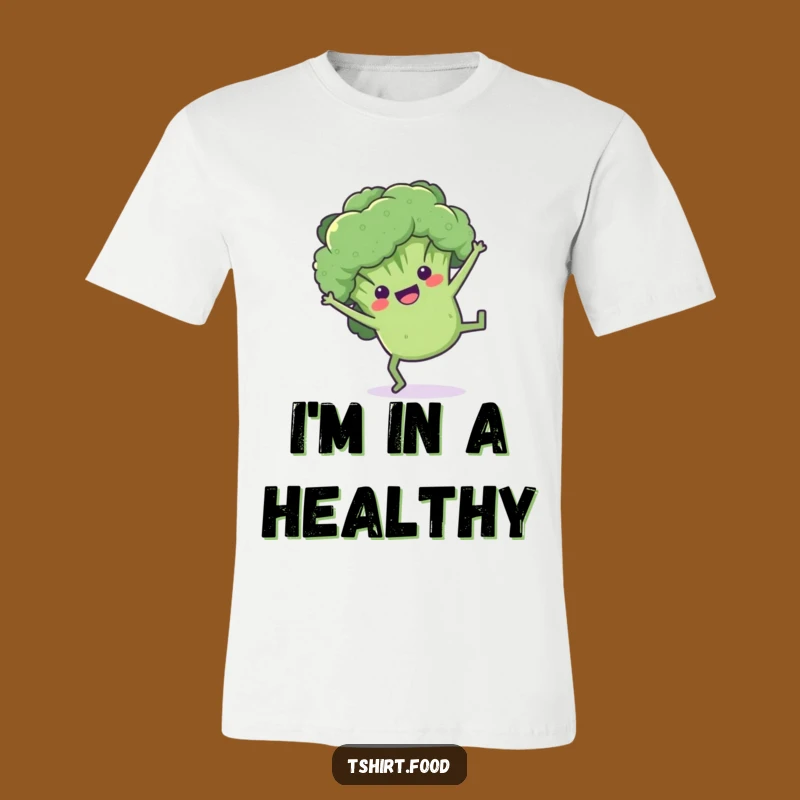Funny Broccoli Cartwheel T-Shirt: Active Veggie Tee for Lively Fun