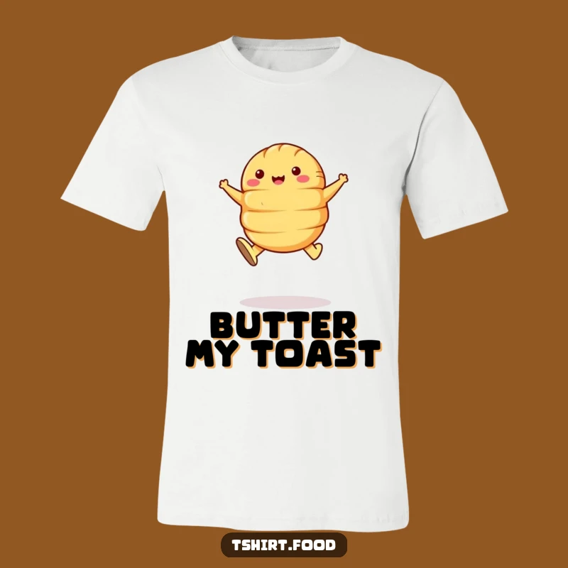 Funny Croissant Leap T-Shirt - Pastry Fun, Wearable Breakfast Joy, Great Gift!