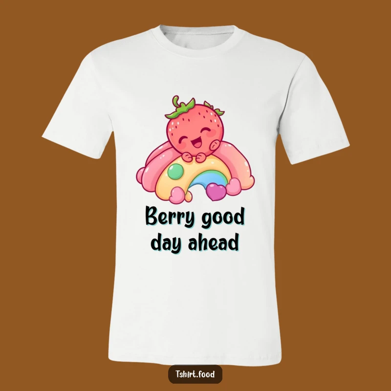 Funny Strawberry Rainbow T-Shirt - Sweet Adventure Apparel and Joyful Gift