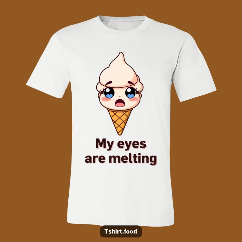 Funny Ice Cream Cone T-Shirt: Surprised Eyes Popped, Hilarious Dessert Gift Tee!