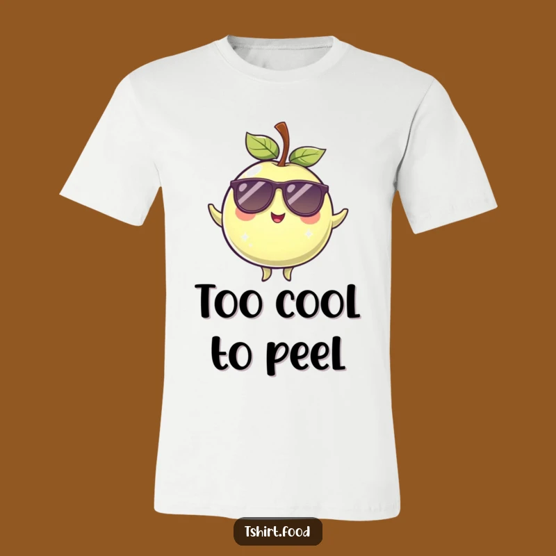 Funny Winking Plum Sunglasses Balancing T-Shirt: A Hipster Fruit Tee
