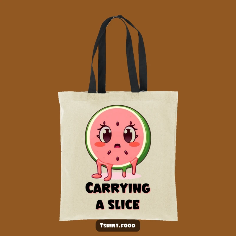 Funny Surprised Watermelon Tote Bag: Carry Your Shock with Flair