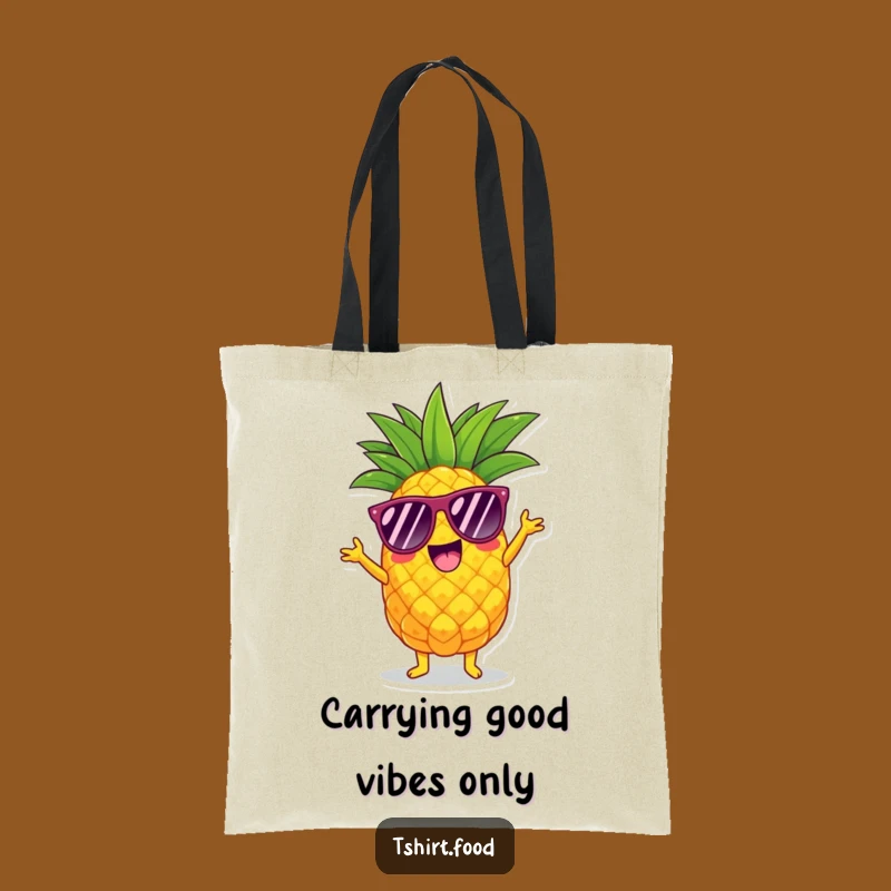 Funny Pineapple Shimmy Tote Bag: Chic Tropical Accessory for Everyday Fun