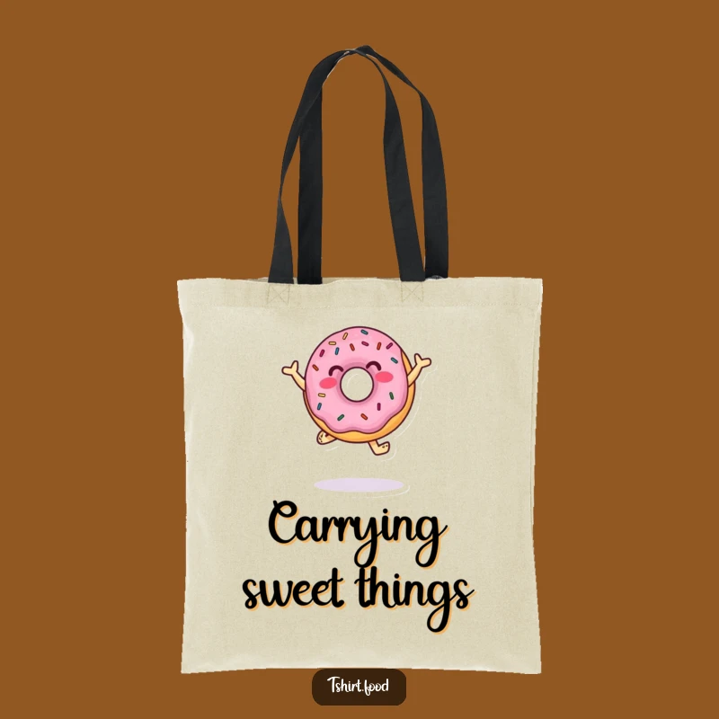 Funny Donut Dance Tote Bag: Sprinkle Art - Carry Your Sweetness!