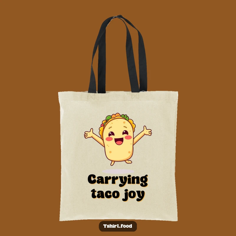 Funny Smiling Taco Joy Tote Bag - Carry Your Fun & Festive Essentials