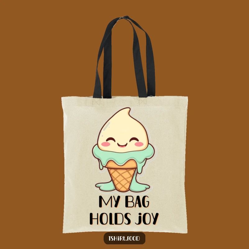 Funny Melting Ice Cream Tote Bag: Carry Your Sweetness Everywhere