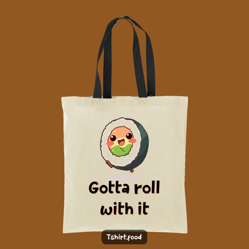 Funny Sushi Cartwheel Tote Bag: Carry Your Laughs in Style