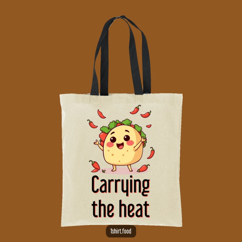Funny Taco Juggling Peppers Tote Bag: Stylish Humor for Your Everyday Errands