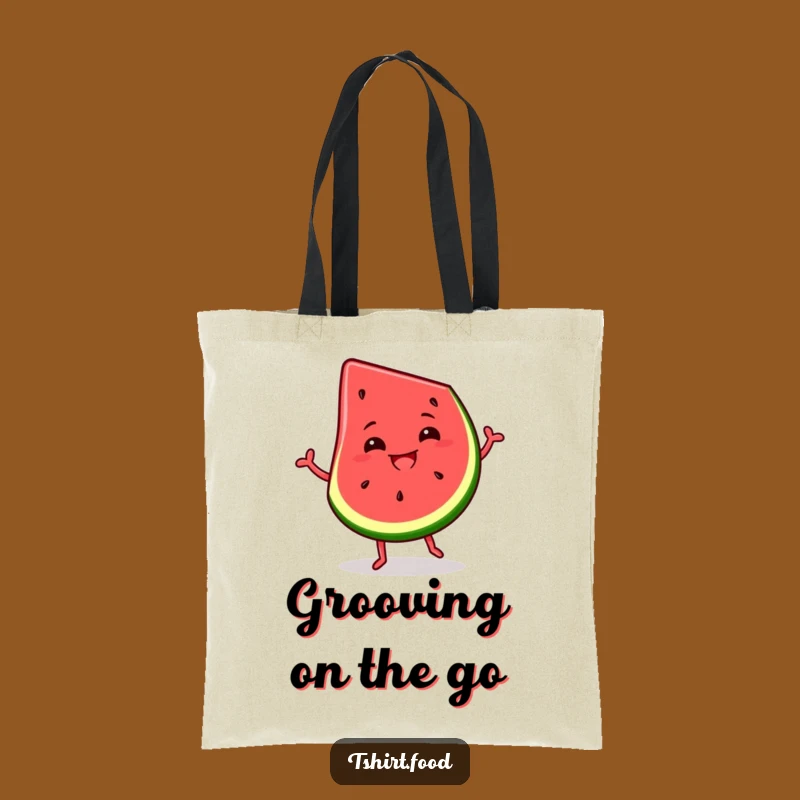 Funny Watermelon Slice Tote Bag: Carry Summer Fun, Dancing Fruit Gift Bag!