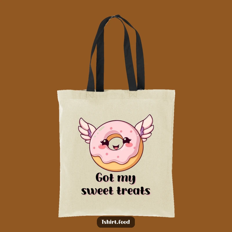 Funny Donut Tote Bag: Flying Donut with Style, Practical Humorous Gift