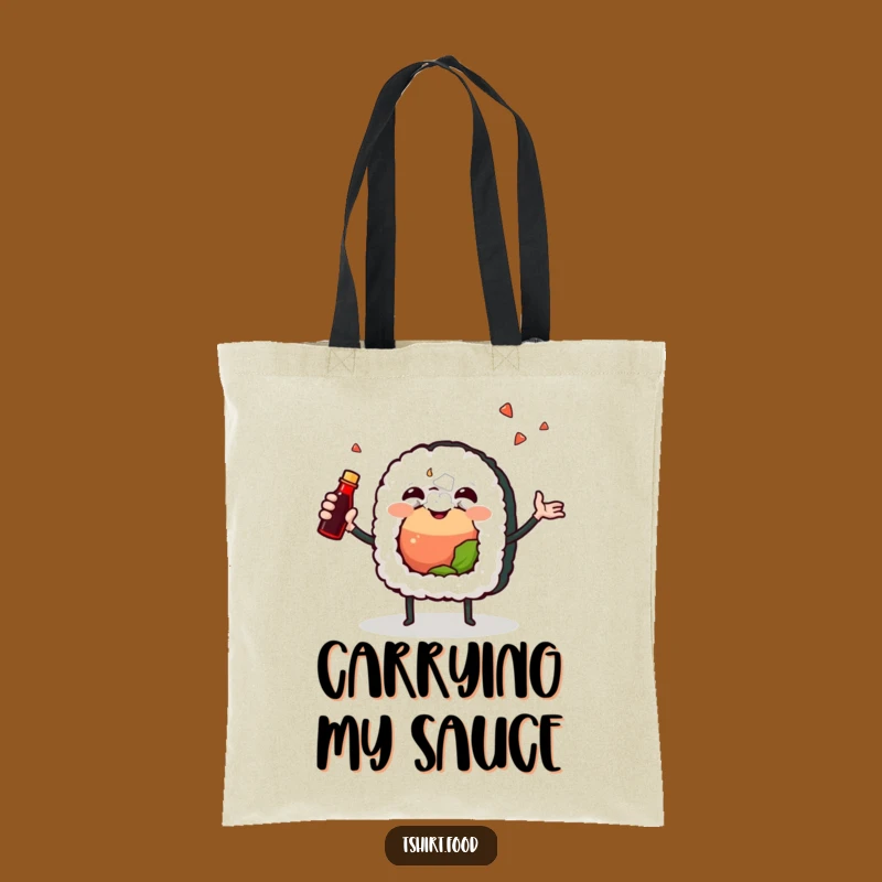 Joyful Sushi Tote Bag: Carry Your Essentials with Deliciously Funny Flair