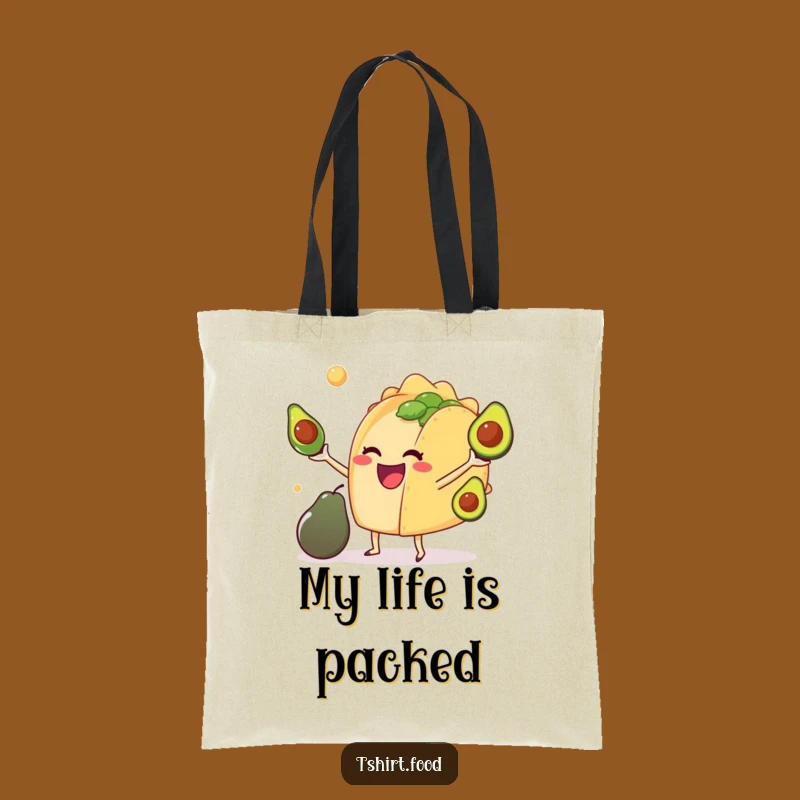 Funny Taco Avocado Juggling Tote Bag: Carry Your Laughs in Style