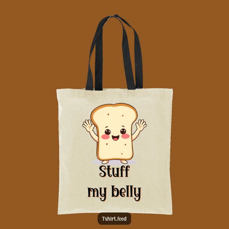 Funny Happy Bread Jazz Hands Tote Bag: Carry Your Smile